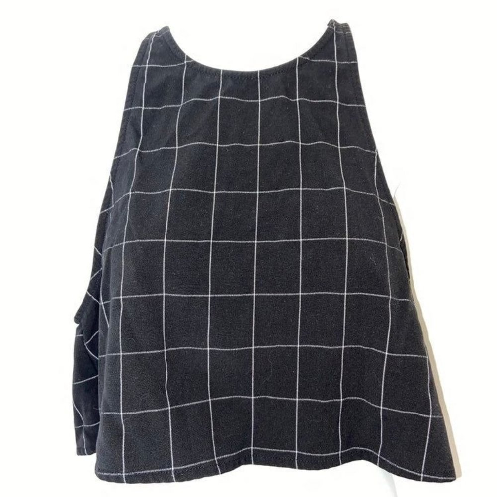 AMERICAN APPAREL | Cropped Open Back Tank Top Small